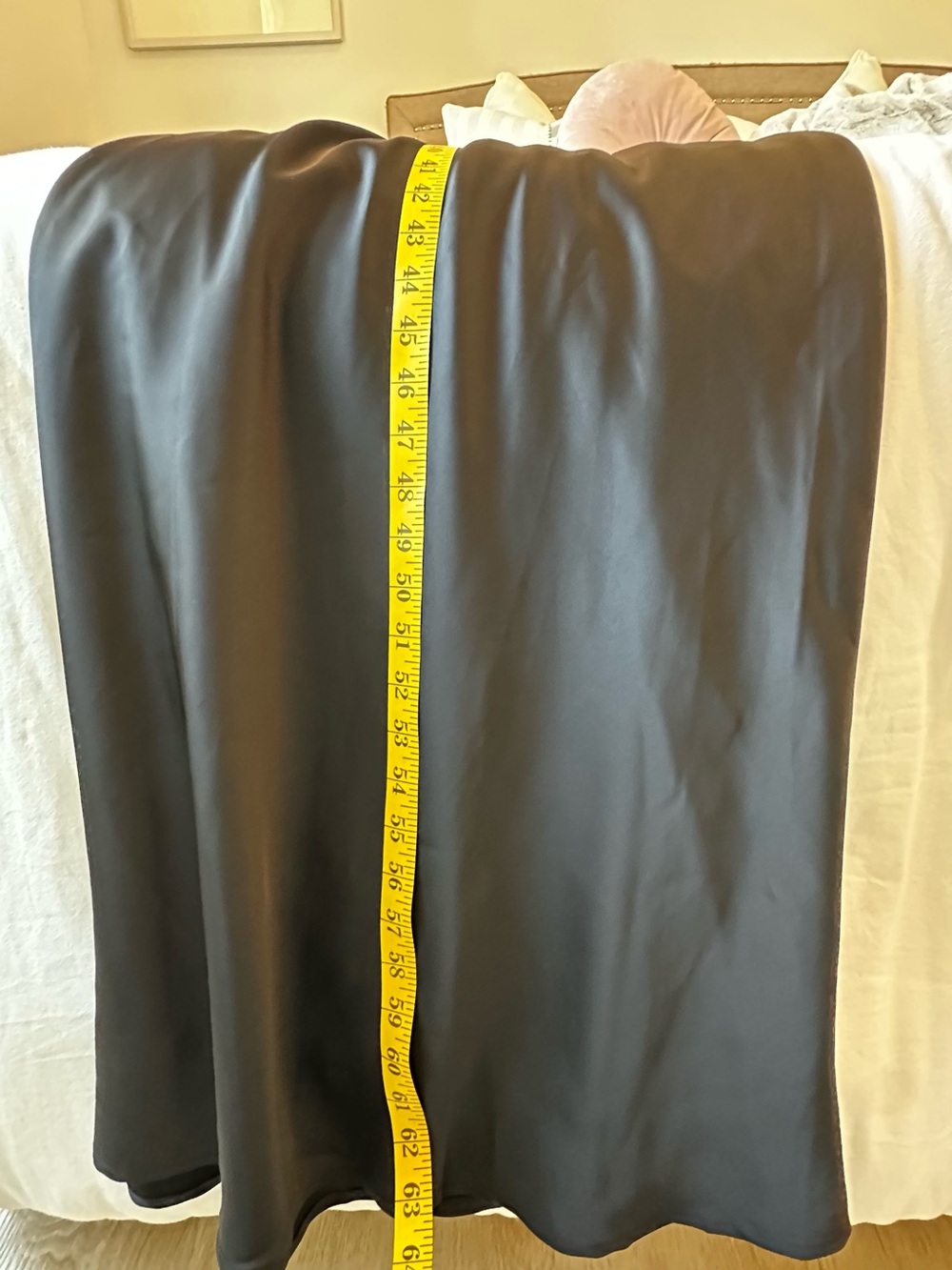 Lulus Ada Satin Maxi Dress Women Formal Minimalist Preppy Large Black - Picture 11 of 13